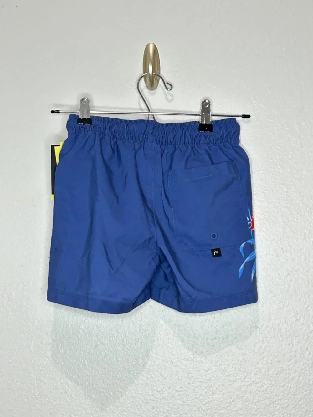 NWT Boys' Hibiscus Printed Swim Trunks - Art Class Blue S MSRP $15